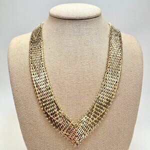 VTG Solid Sterling Silver 925 Mesh Link Chain Necklace Size 18.25" Length